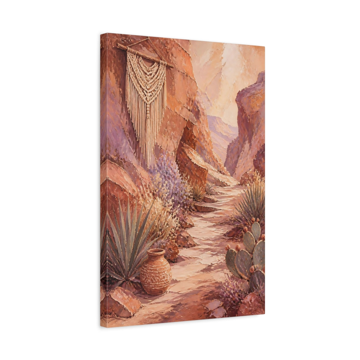 Side Mockup 3. Boho Canyon Passage shown as canvas print