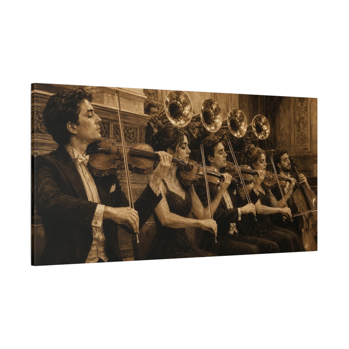 Side Mockup 2. Classical String Ensemble shown as canvas print
