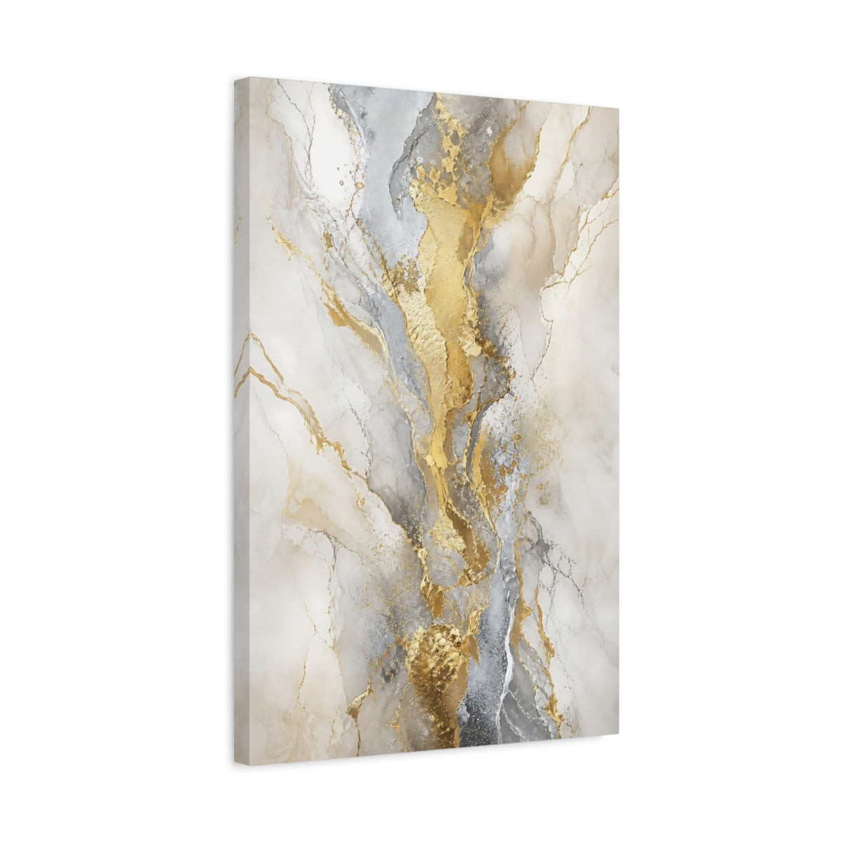 Side Mockup 3. Gilded Marble Veins shown as canvas print