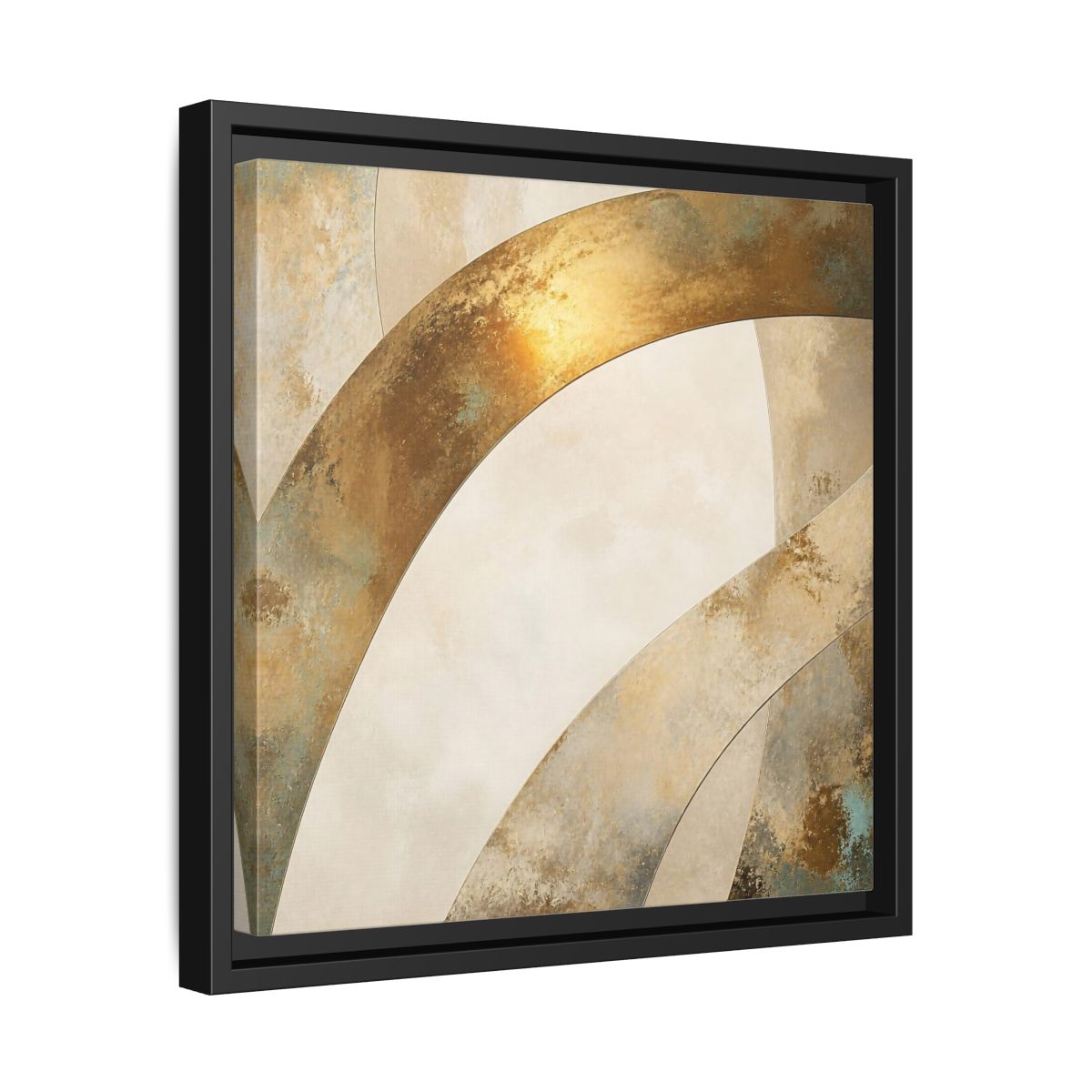 Side Mockup 32. Gold Arch Accent shown as framed canvas print