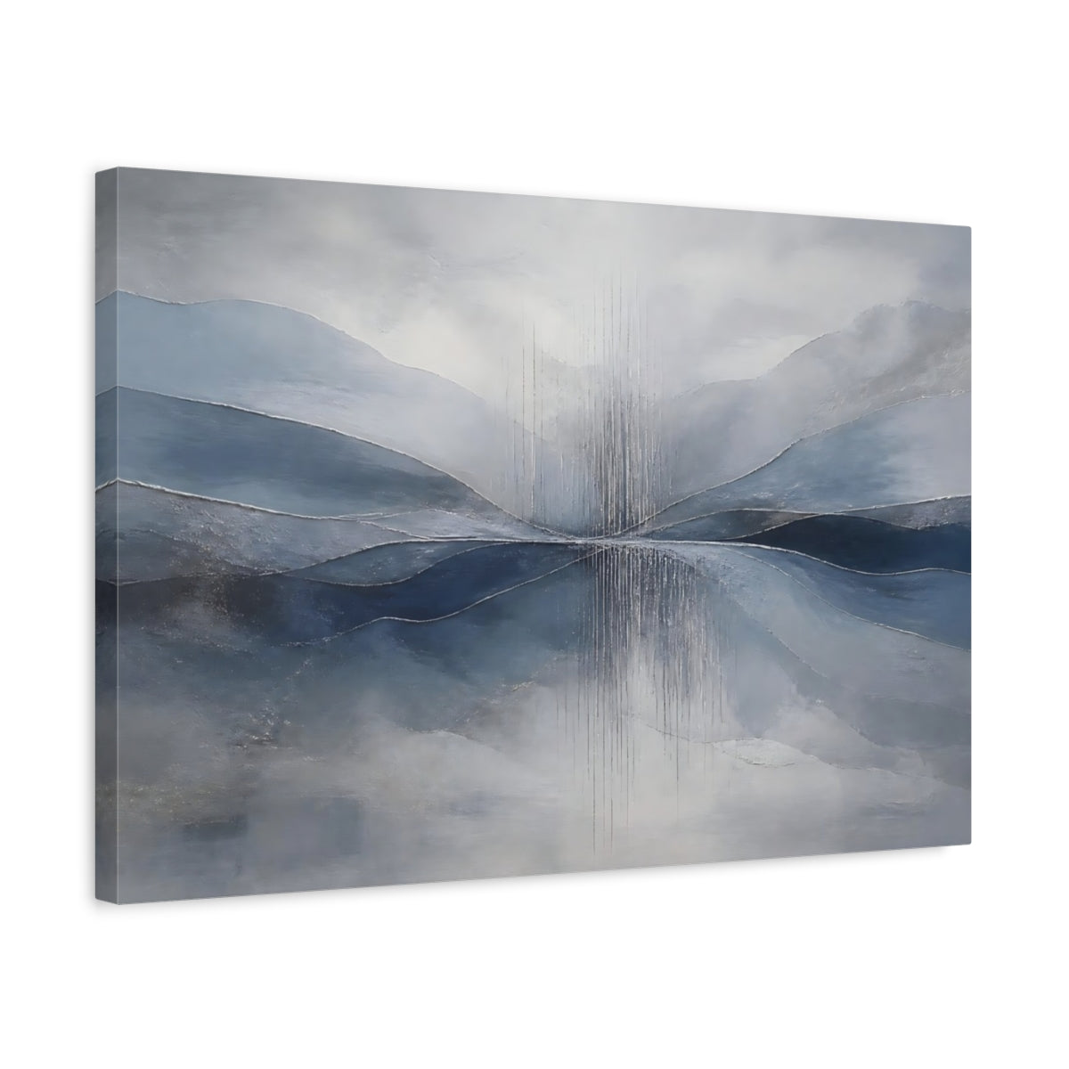Side Mockup 3. Hidden Rain Reflection shown as canvas print