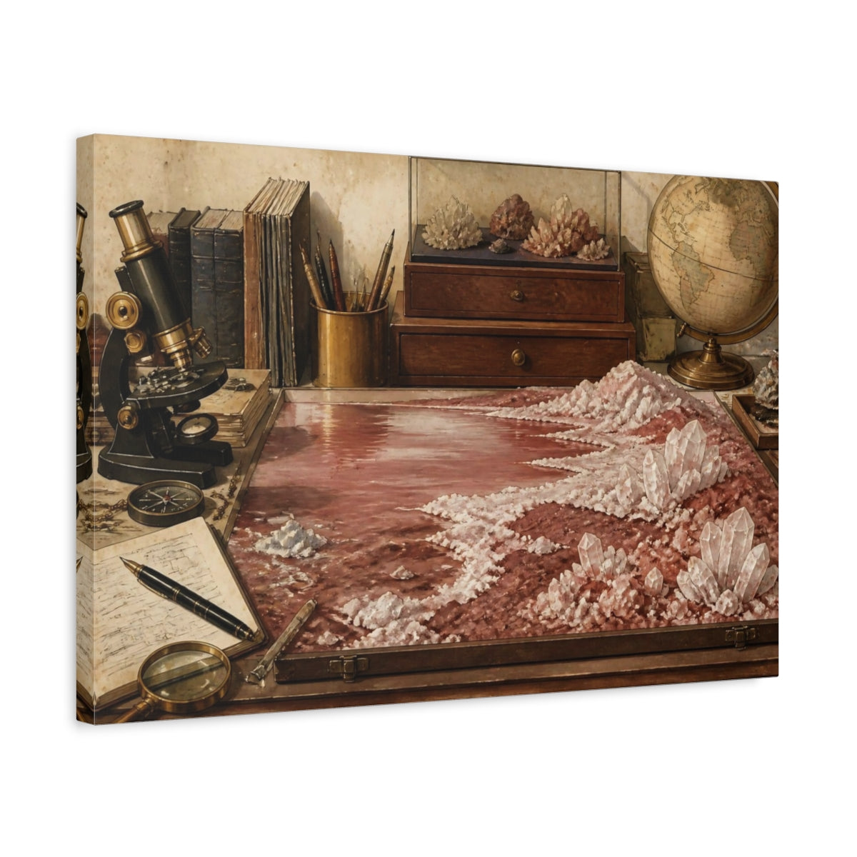 Side Mockup 3. Office Crystal Study shown as canvas print