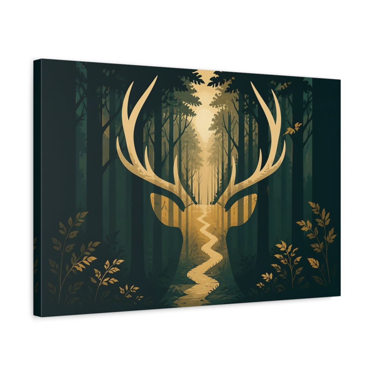 Side Mockup 3. Path Of The Stag shown as canvas print