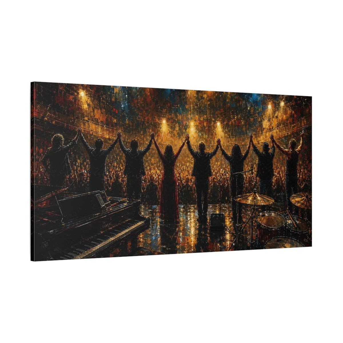 Side Mockup 2. Standing Ovation shown as canvas print