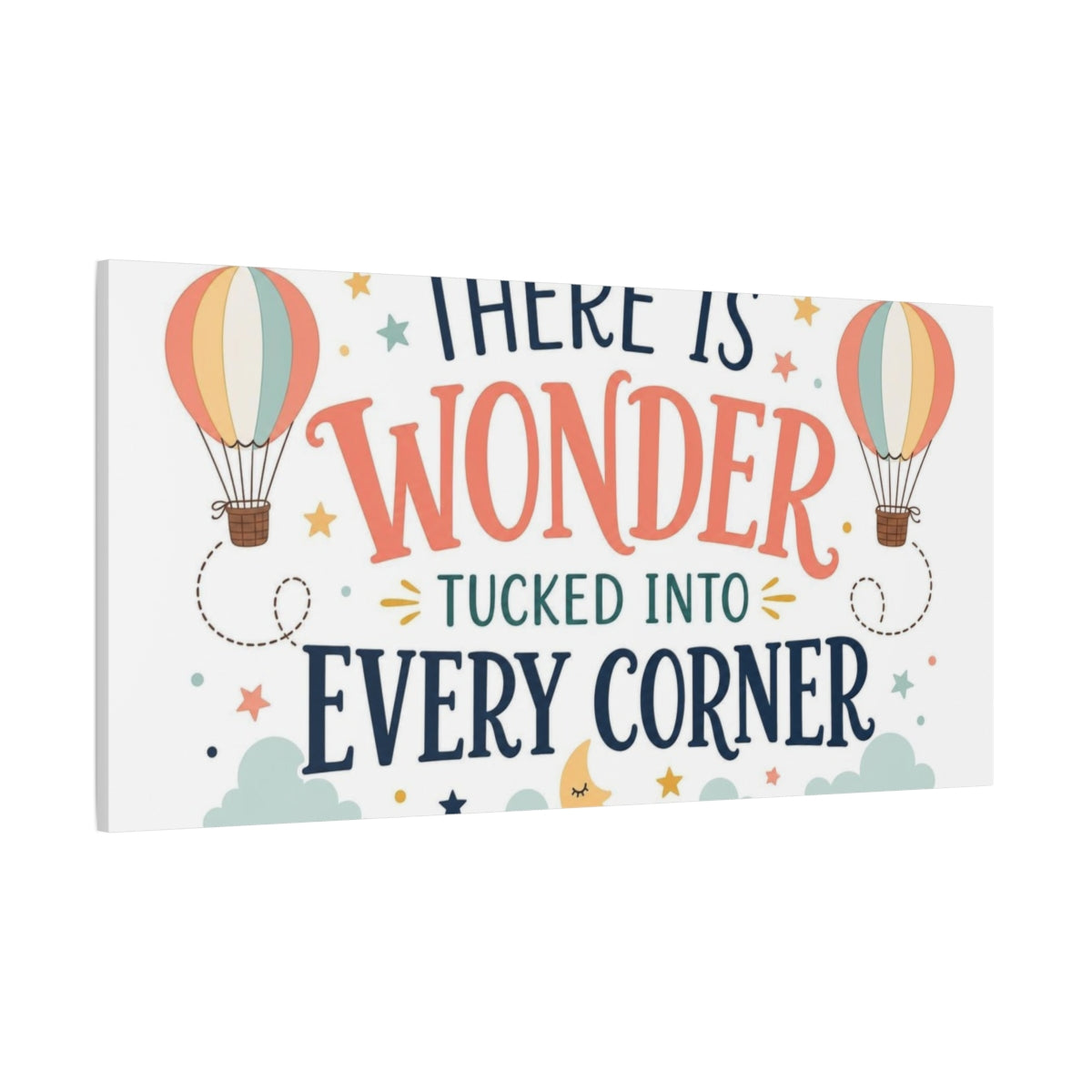 Side Mockup 2. There Is Wonder Art shown as canvas print