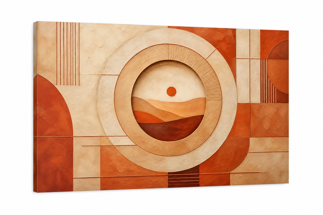 Horizontal canvas wall art size guide for sofas, beds, and large walls