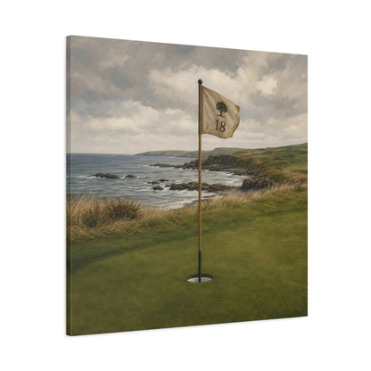 Main Mockup. 18th Hole Seaside shown as canvas print