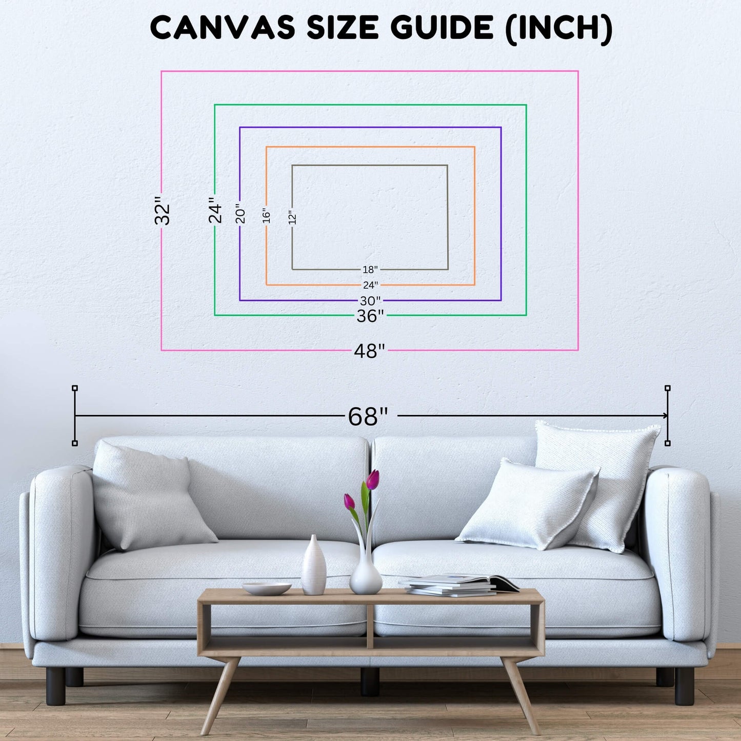 framed_canvas size map in inches