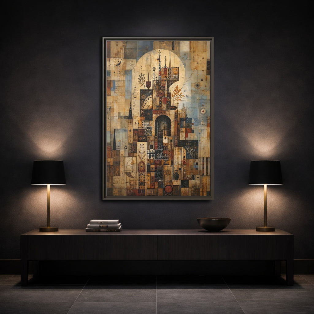 Mockup 3. Abstract Abstract Architecture Abstract Architectural shown as stretched canvas wall art