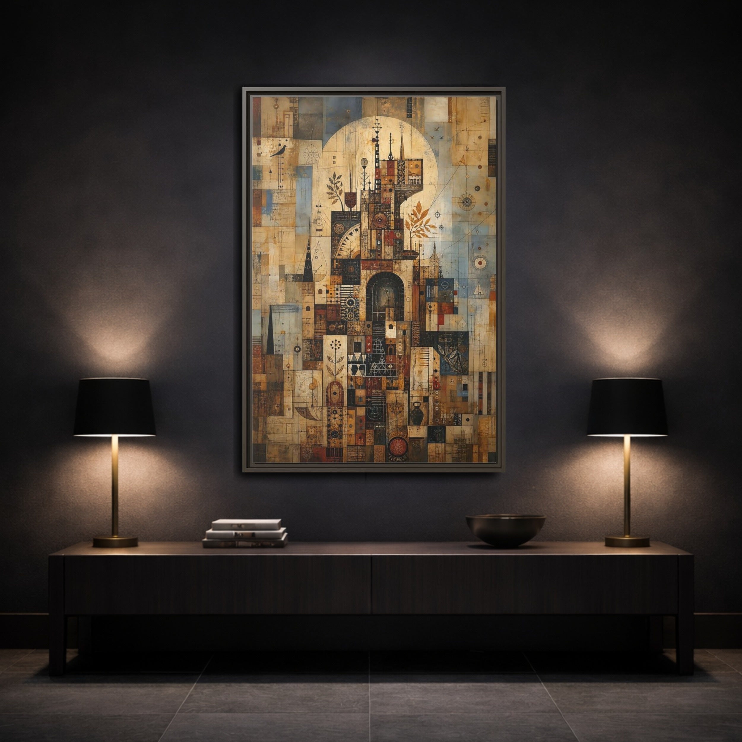 Mockup 3. Abstract Abstract Architecture Abstract Architectural shown as stretched canvas wall art