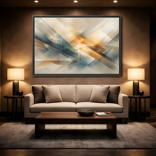 Mockup 2. Abstract Abstract Art Abstract Geometric shown as stretched canvas wall art