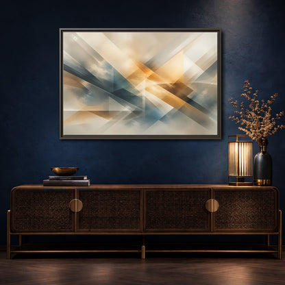 Mockup 4. Abstract Abstract Art Abstract Geometric shown as stretched canvas wall art