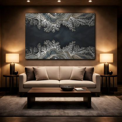 Mockup 2. Abstract Agate Accent shown as canvas print
