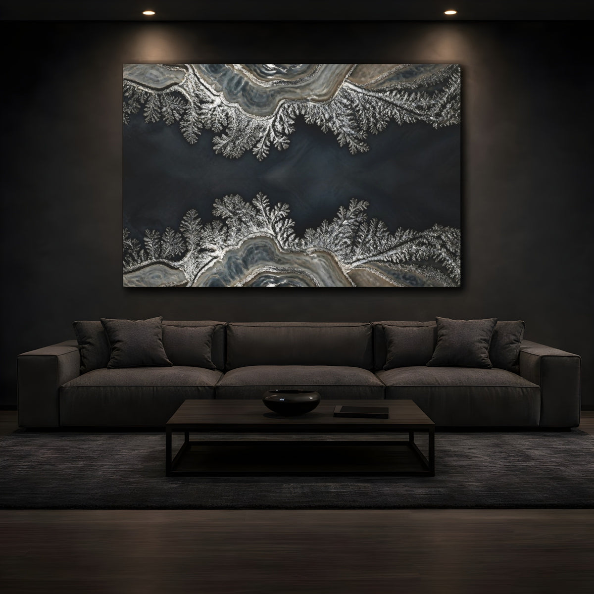 Mockup 3. Abstract Agate Accent shown as canvas print