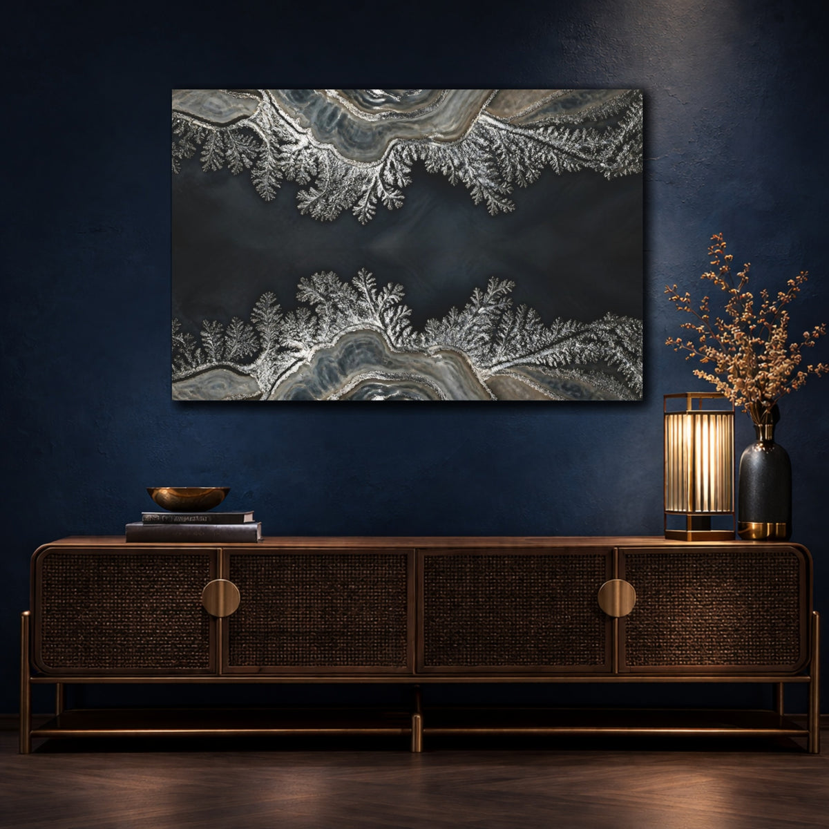 Mockup 4. Abstract Agate Accent shown as canvas print