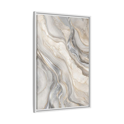 Side Mockup 10. Abstract Agate Marble Grey Gold shown as stretched canvas wall art