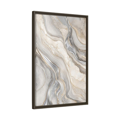 Side Mockup 11. Abstract Agate Marble Grey Gold shown as stretched canvas wall art