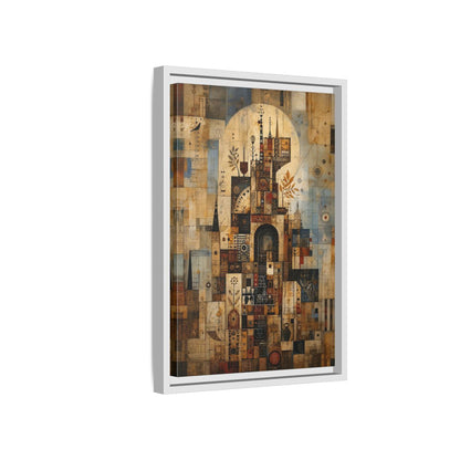 Abstract Architecture Architectural Framed Canvas Wall Art - Living Room, Above Sofa shown as canvas wall art