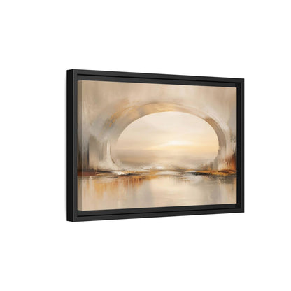 Side Mockup 6. Abstract Abstract Archway Neutral Gold Abstract shown as stretched canvas wall art