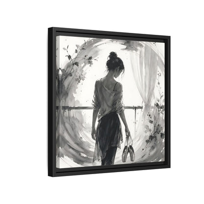 Side Mockup 15. Abstract Ballerina Monochrome Ballerina shown as framed canvas print