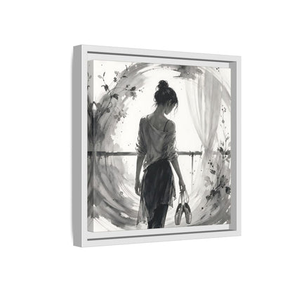 Side Mockup 16. Abstract Ballerina Monochrome Ballerina shown as framed canvas print