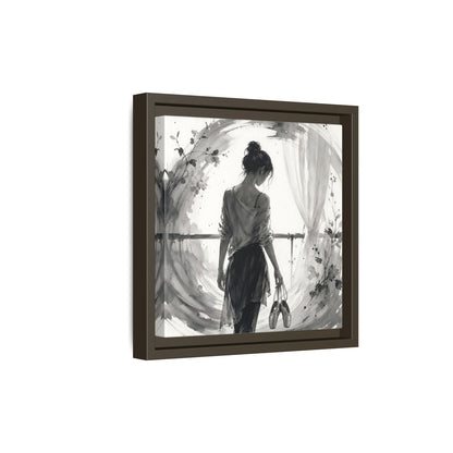 Side Mockup 20. Abstract Ballerina Monochrome Ballerina shown as framed canvas print