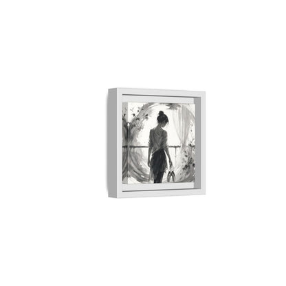Side Mockup 22. Abstract Ballerina Monochrome Ballerina shown as framed canvas print