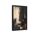 Side Mockup 6. Abstract Bowl Black Gold Abstract shown as stretched canvas wall art