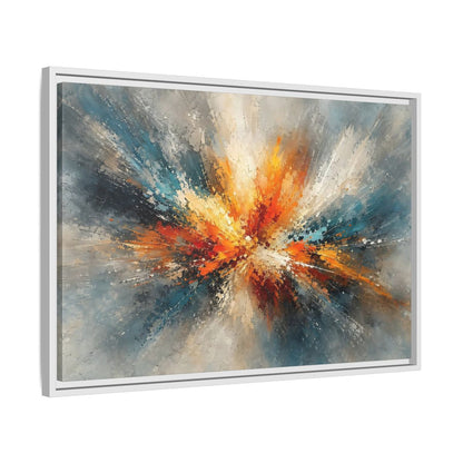 Side Mockup 10. Abstract Abstract Burst Vibrant Abstract shown as stretched canvas wall art