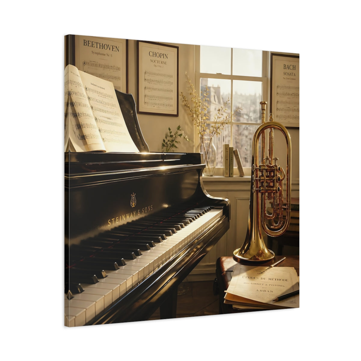 Main Mockup. Abstract shown as canvas print