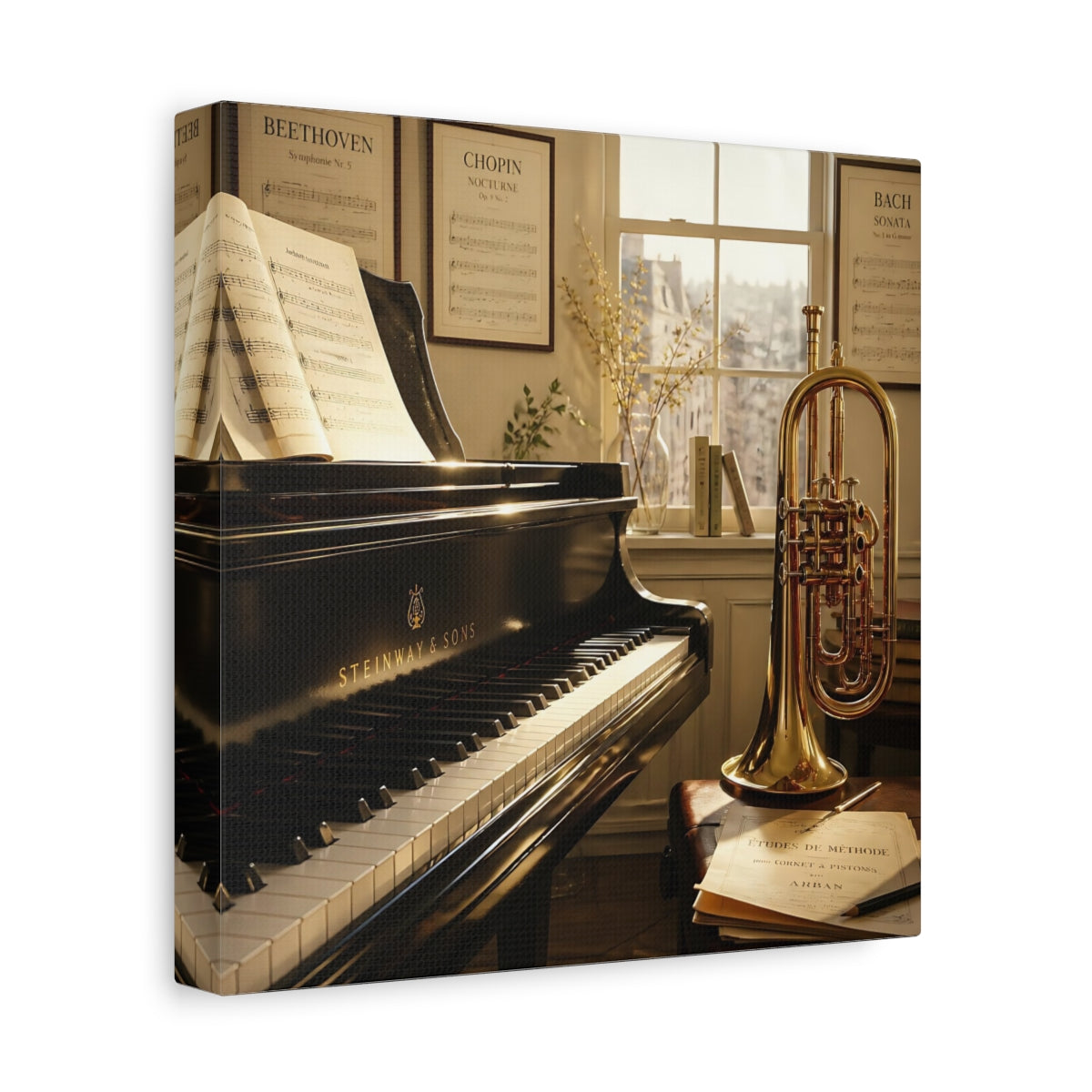 Side Mockup 9. Abstract shown as canvas print
