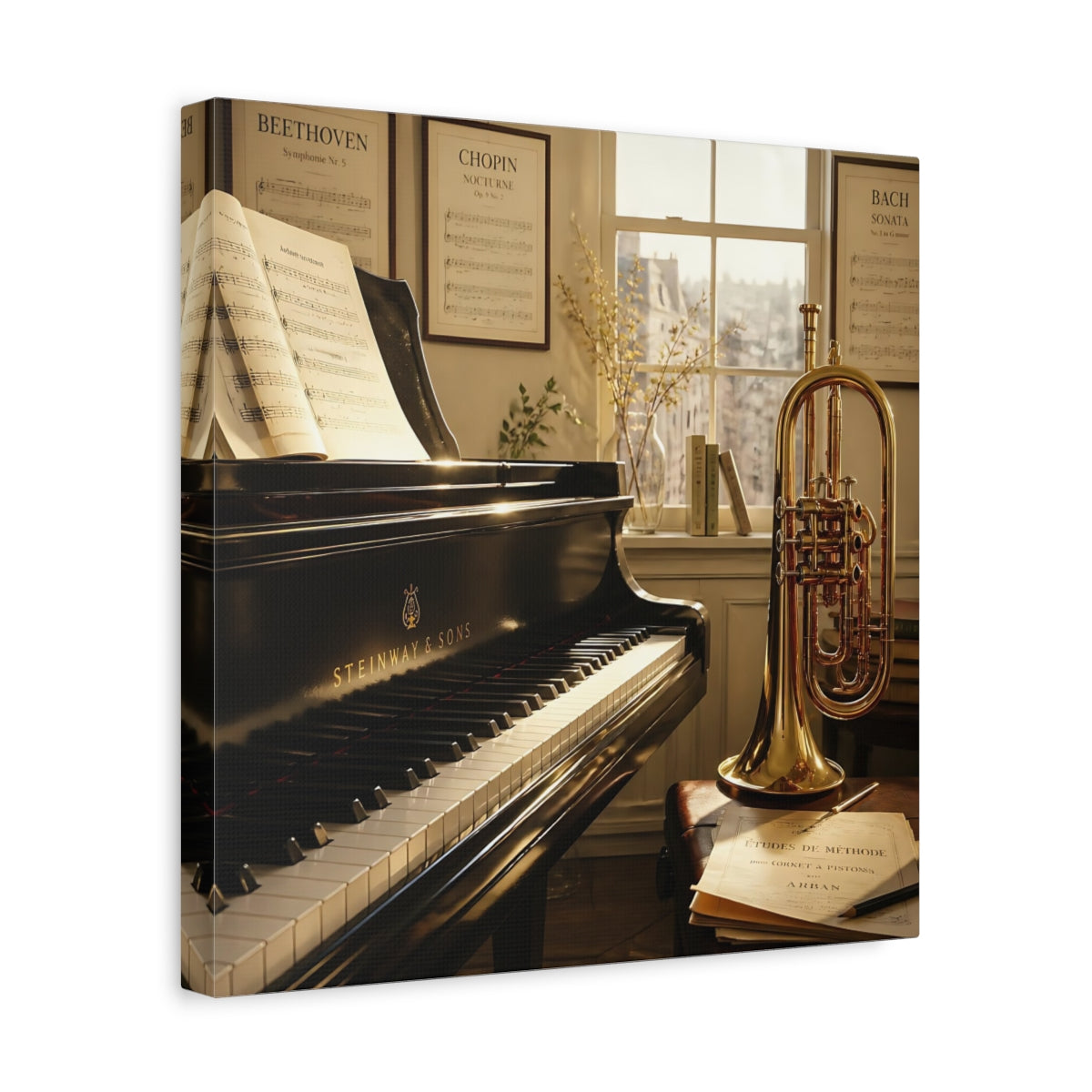 Side Mockup 7. Abstract shown as canvas print