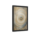 Side Mockup 6. Abstract Abstract Circle Gold Grey Abstract shown as stretched canvas wall art