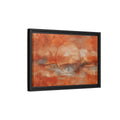 Side Mockup 6. Abstract Abstract Circle Orange And Gold shown as stretched canvas wall art