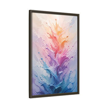 Side Mockup 11. Abstract Color Splash Colorful Splashes shown as stretched canvas wall art