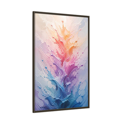 Side Mockup 8. Abstract Color Splash Colorful Splashes shown as stretched canvas wall art