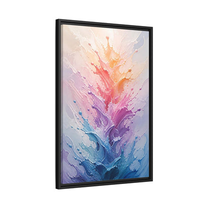 Side Mockup 14. Abstract Color Splash Colorful Splashes shown as stretched canvas wall art