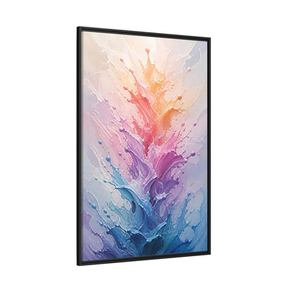 Side Mockup 12. Abstract Color Splash Colorful Splashes shown as stretched canvas wall art