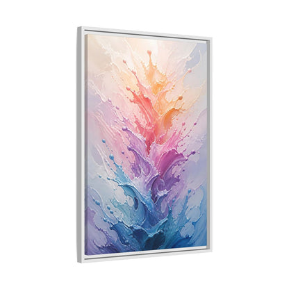 Side Mockup 10. Abstract Color Splash Colorful Splashes shown as stretched canvas wall art