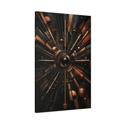 Main Mockup. Abstract Copper Telescope shown as canvas print