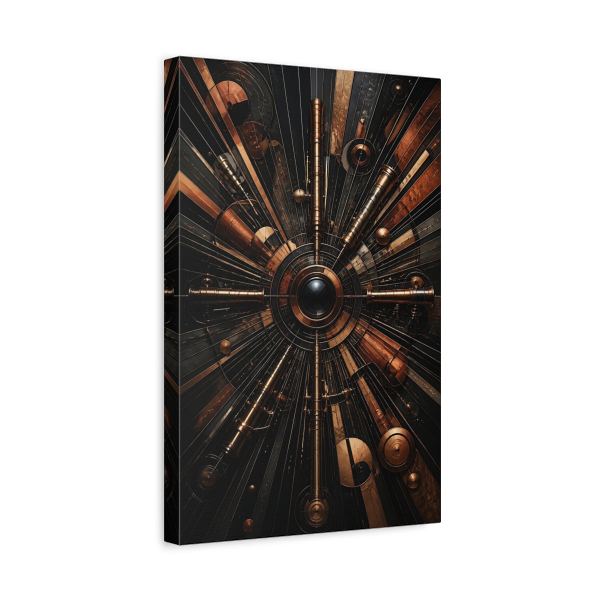 Side Mockup 4. Abstract Copper Telescope shown as canvas print