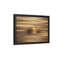 Side Mockup 6. Abstract Crown Gold And Brown shown as stretched canvas wall art