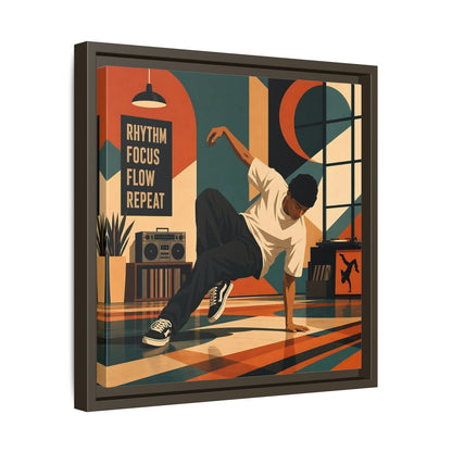 Side Mockup 29. Abstract Dancer Abstract Dance Art shown as framed canvas print
