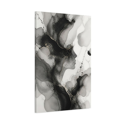 Main Mockup. Abstract Face Silhouette shown as canvas print