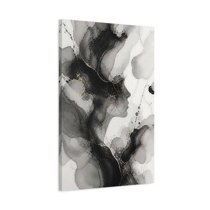 Side Mockup 2. Abstract Face Silhouette shown as canvas print