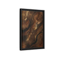 Side Mockup 6. Abstract Abstract Flow Brown And Gold Abstract shown as stretched canvas wall art