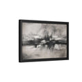 Side Mockup 6. Abstract Abstract Forms Black And White Abstract shown as stretched canvas wall art