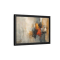 Side Mockup 6. Abstract Abstract Forms Orange Grey Abstract shown as stretched canvas wall art