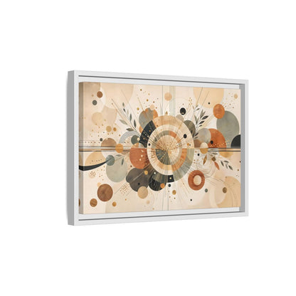 Side Mockup 4. Abstract Geometric Abstraction Warm Tones Abstract shown as stretched canvas wall art