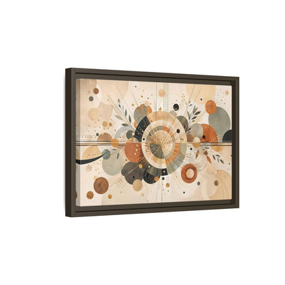 Side Mockup 5. Abstract Geometric Abstraction Warm Tones Abstract shown as stretched canvas wall art